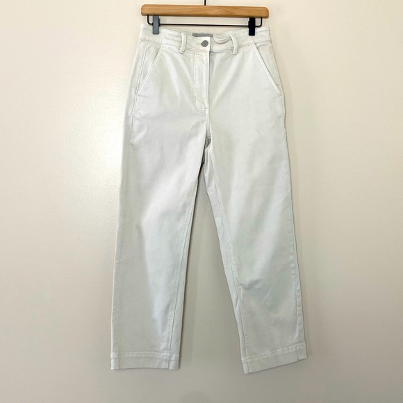 Everlane Straight Leg High Rise Crop Pant in Sandstone Size 6 - Picture 2 of 13
